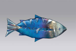 fused glass wall fish art